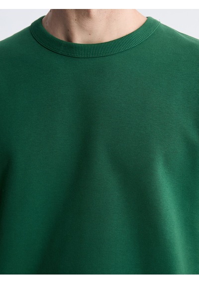 Lcw Vision Yeşil Bisiklet Yaka Erkek Kalın Sweatshirt
