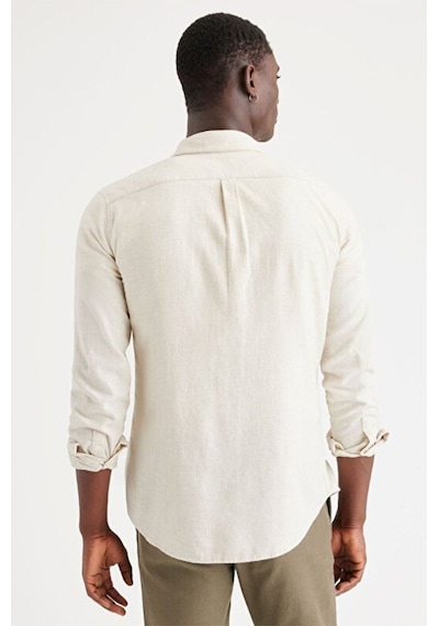 Dockers Minimalist Erkek Uzun Kol Gömlek - Günlük Kombinler İçin Bej