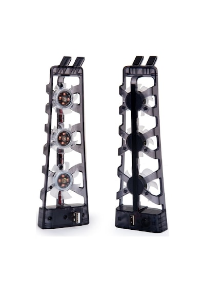 Tp5-1523 Ps5 İçin Led Işıklı Hız Ayarlı Soğutma Fanı Siyah