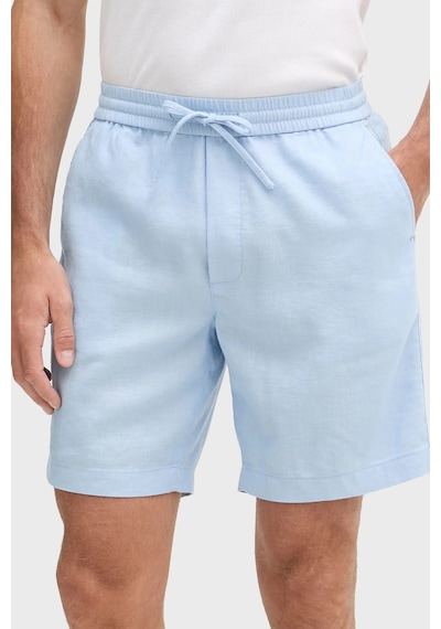 Tommy Hilfiger Bağlamalı Normal Bel Keten Bermuda Short Erkek Short Mw0mw44353 Dbr Mavi