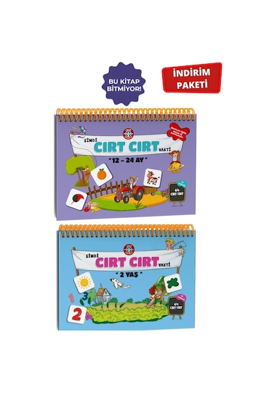 12-24 Ay Cırt Cırtlı Aktivite Kitabı Ve 2 Yaş Cırt Cırt Kitabı