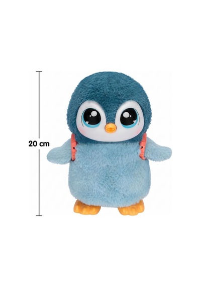 Gioc-hi Prezi-osi Lisanslı Sevimli Yürüyen Peluş Penguen 25+ Ses Ve İfadeli Tasmalı Akıllı Penguen