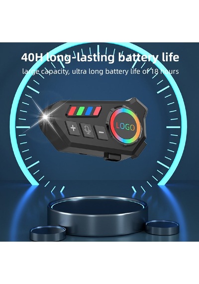 Çeşithane K06 Motosiklet Kask Kulaklığı Su Geçirmez Bluetooth 5.4, 40 Saat Çalma Süresi, Led Işıkl