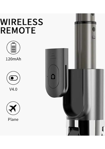 Katlanabilir Bluetooth El Gimbal Akıllı Telefonlarla Uyumlu 360 Dönebilen Taşınabilir Telefon Tutucu