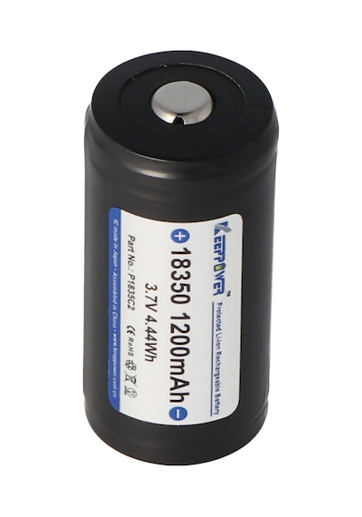 Keeppower 18350 - 1200mah, 3.6v - 3.7v Li-ion Pil Korumalı, Boyutlar Not Yaklaşık 39x18,6 Mm
