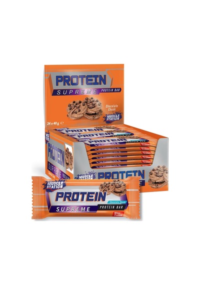 Muscle Station Supreme Protein Bar Chocolate Chunks 40 Gr 24 Adet - Çikolata