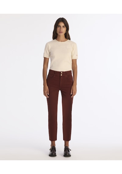 Yargıcı Slim Yüksek Bel Pantolon 25kkpn3071x 016 Bordo