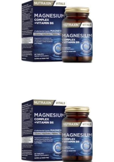 Magnezyum Complex 60 Tablet 125 Mg - Bisiglinat - Taurat - Malat - Sitrat - B6 2 Adet