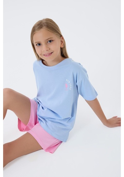 U.s. Polo Assn. Kız Çocuk Mavi Şort Takım Us2512-c-v1 Mavi
