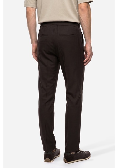 Mudo Erkek Erkek Kahverengi Beli Lastikli Straight Fit Pantolon 1271206