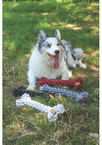 M-pets Coto Örgü Kemik Köpek Oyuncağı Siyah 30 Cm 244-50011.01