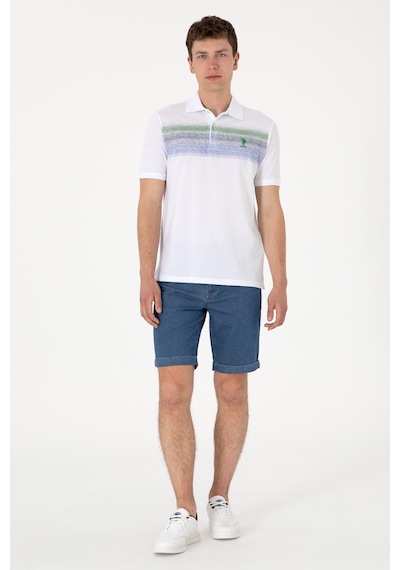 U.S. Polo Assn. Erkek Regular Fit Polo Yaka Mavi Tişört 50300365-VR036