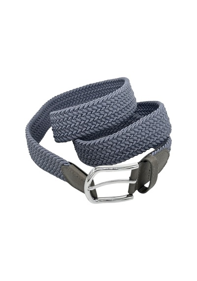 Süzer Deri 3.5 Cm. Elastik Esnek Unisex Örgü Kemer Füme Füme