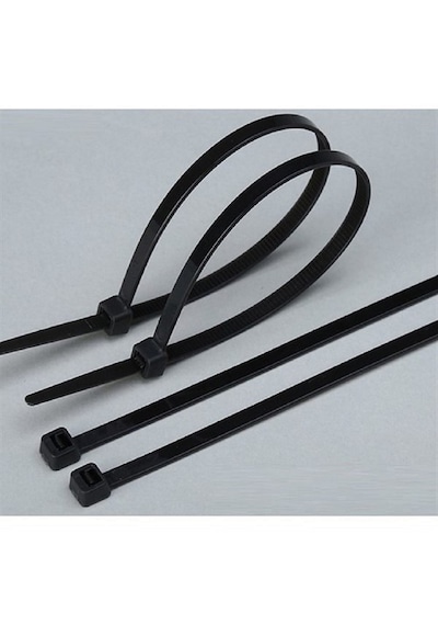 Pemsan 100 Adet 30cm X 3.6mm Plastik Cırt Kelepçe Siyah,kablo Bağı 30cm