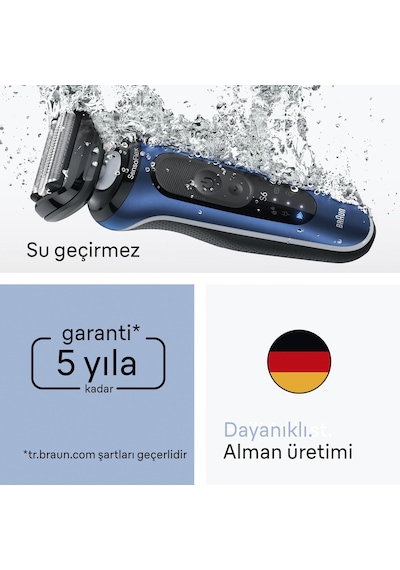 Braun Series 6 Elektrikli Tıraş Makinesi, Islak Ve Kuru, Hassas Düzeltici Başlık, 62-b1200s 1 Saat