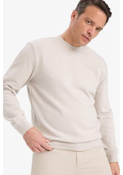Defacto %100 Pamuk Regular Fit Bisiklet Yaka Sweatshirt E8339ax25aubg766 Bej