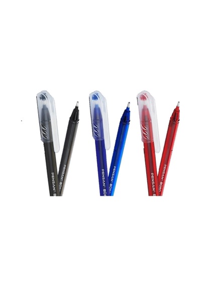 Büro 1.0 Mm Tükenmez Kalem 3'lü Set 1 Mavi, 1 Kırmızı, 1 Siyah 3 Ana Renk