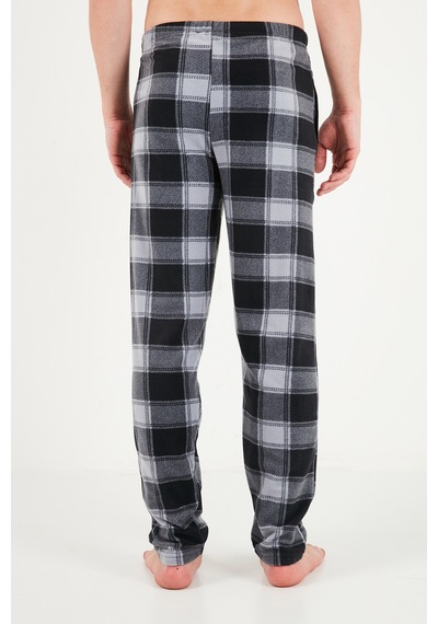 Buratti Lastikli Bel Düz Paça Yumuşak Dokulu Polar Pijama Altı Erkek Pijama Altı 6098001 Gri