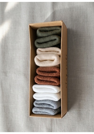 Bambık Olay Socks Yenidoğan Pamuklu 5'li Bebek Çorap Seti Kahverengi Kahverengi