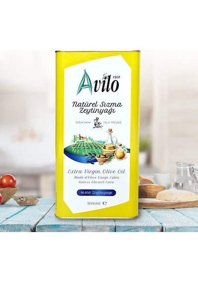 Avilo Naturel Sızma Soğuk Sıkım Zeytinyağı Teneke 5 L