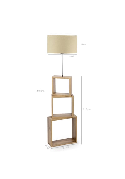 Homing Kumaş Başlıklı Modern Raflı Lambader Ayd-2903
