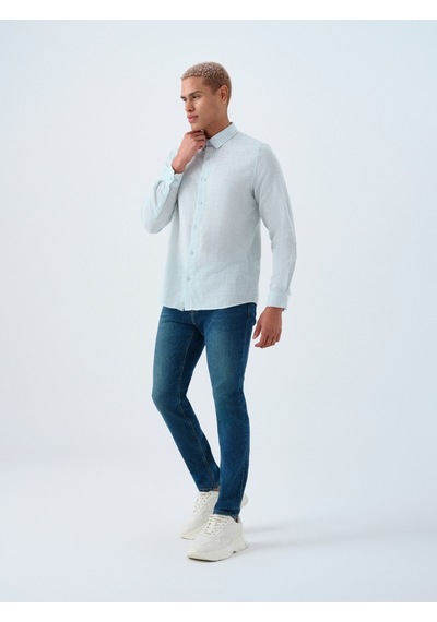 Regular Fit Erkek Gömlek U.kol Mint Yeşili Regular Fit Erkek Gömlek U.kol Mint Yeşili