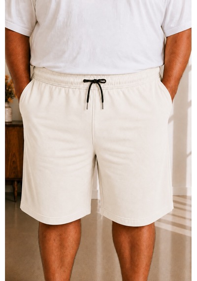 Sngl Tekstil Erkek Büyük Beden Kapri 3xl 4xl 5xl 6xl 7xl 8xl 9xl Ekru