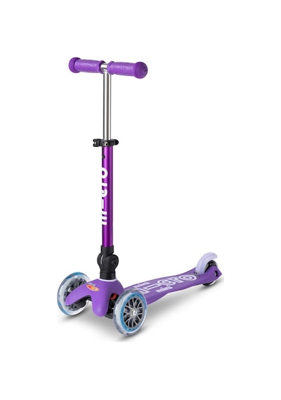 Micro Mini Deluxe Foldable 3 Tekerlekli Scooter Led Mor