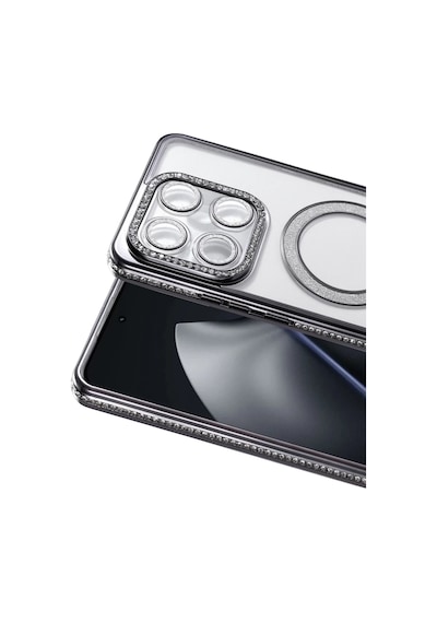 Xiaomi Mi 15t Pro Uyumlu Joke Simli Magneticsafe Kılıf - Siyah Çok Renkli