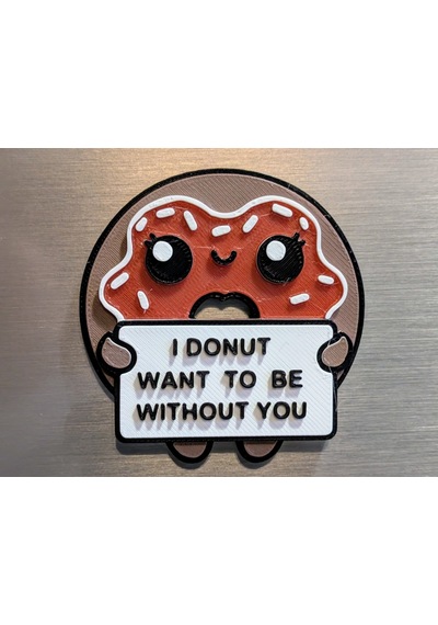 I Donut Want To Be Without You Yazılı Esprili Mutfak Süsü Buzdolabı Magneti