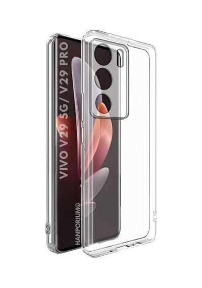 Vivo V29 Pro Uyumlu Silikon Kılıf - Pastel Renk Tonu Kamera Korumalı Esnek Kapak - Şeffaf