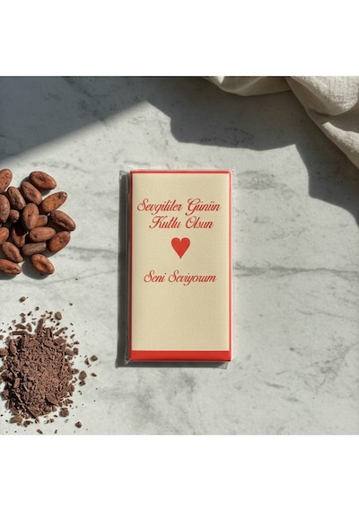 Nutat Sevgililer Gününe Özel Seri Fındıklı Sütlü Çikolata 3'lü Set %33 Kakao 279 Gr.