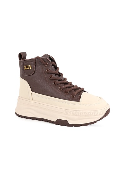 Guja Kadın Bot 336-1 Kahverengi Bej Garnili Bağcıklı Yüksek Kalın Platform Taban Rahat Günlük Kışlık Sneaker Bootie Kahve Guja Kadın Bot 336-1 Kahverengi Bej Garnili Bağcıklı Yüksek Kalın Platform Taban Rahat Günlük Kışlık Sneaker Bootie Kahve