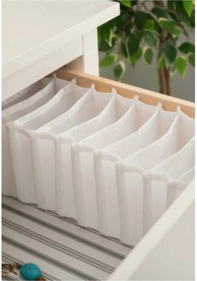 11 Bölmeli Dolap İçi Small Beyaz Renkte Organizer Kumaş Beyaz Tr Diğer