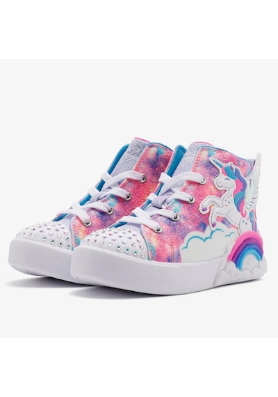 Skechers Twinkle Magic Kids Sneaker Lastik Bağcıklı Işıklı Çocuk Ayakkabısı Mor Mor