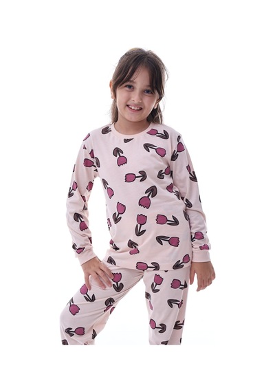Kız Çocuk %100 Pamuklu Desenli Pijama Takımı Uzun Kollu Rahat Ev Giyimi Çok Renkli Kız Çocuk %100 Pamuklu Desenli Pijama Takımı Uzun Kollu Rahat Ev Giyimi Çok Renkli