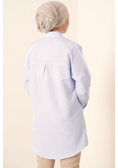Bigdart 5845 Tesettür Tunik - Açık Mavi 001