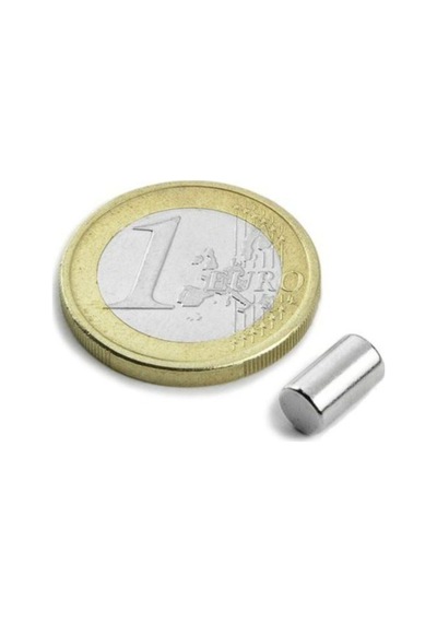 5 Adet Çap 5mm X Kalınlık 8mm Silindir Güçlü Neodyum Mıknatıs