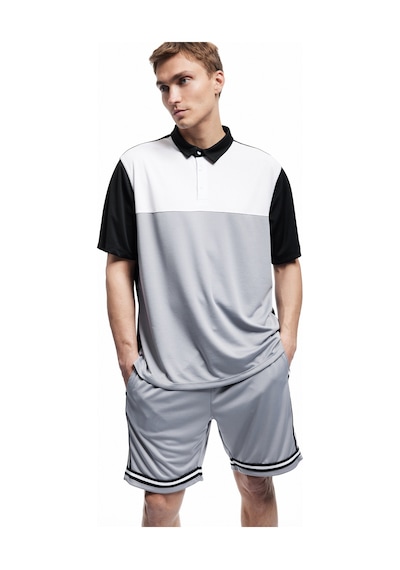 Koton Kısa Kollu Polo Yaka Renk Bloklu Oversize Spor Tişört Siyah 5sam10043nk Siyah