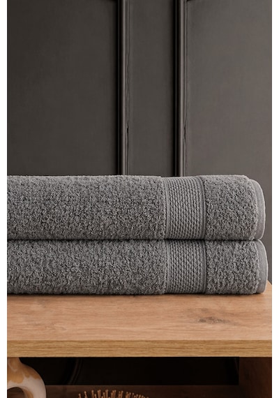 Blanc 2'li 70x140 Banyo Havlu Seti Havlu Banyo Havlusu I Hamam Seti I Çeyiz Havlusu - Antrasit