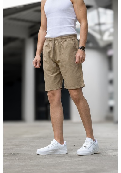 Kite Regular Fit Cepli Kapri Şort - Kahve Kahve