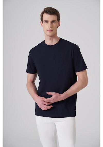 Morven Erkek Lacivert Basic Bisiklet Yaka Dynamic Fit Pamuk T-shirt 26yc018008200 Lacivert
