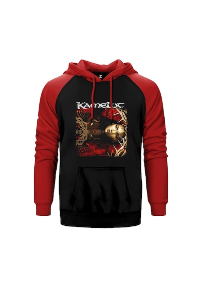 Kamelot The Black Halo Kırmızı Renk Reglan Kol Kapşonlu Sweatshirt Kırmızı