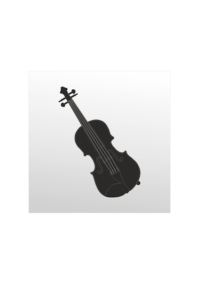 Folyo Sticker Keman 60cm Uzunluk Siyah