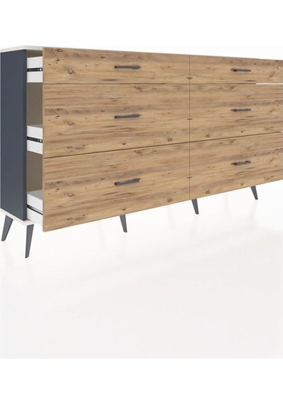 Arges Konsol 6 Çekmeceli 176x30x99 Antrasit-aytaşı/çam Aytası/atlas Çam - Antrasıt Arges Konsol 6 Çekmeceli 176x30x99 Antrasit-aytaşı/çam Aytası/atlas Çam - Antrasıt