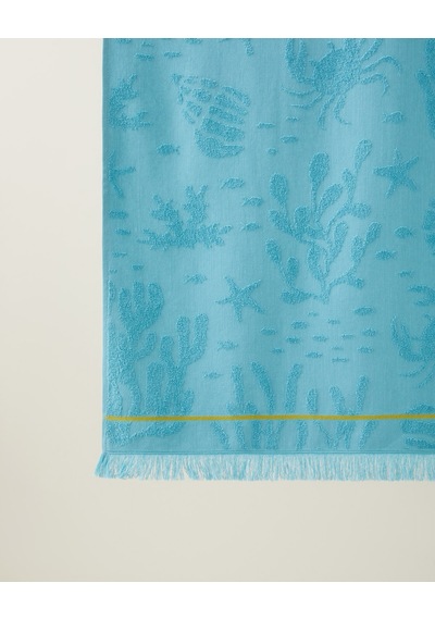 Ocean Whisper Pamuk Plaj Havlusu 70x140 Cm Mint