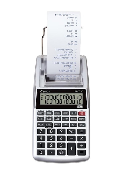 Canon P1-dtsc Ll 12 Hane Şeritli Hesap Makinesi Beyaz