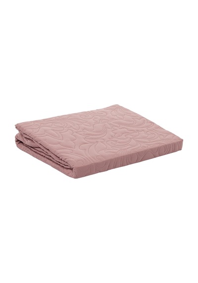 Taç Gala Kendinden Desenli%100 Polyester Yatak Örtüsü Seti, Pembe, Tek Kişilik Çok Renkli
