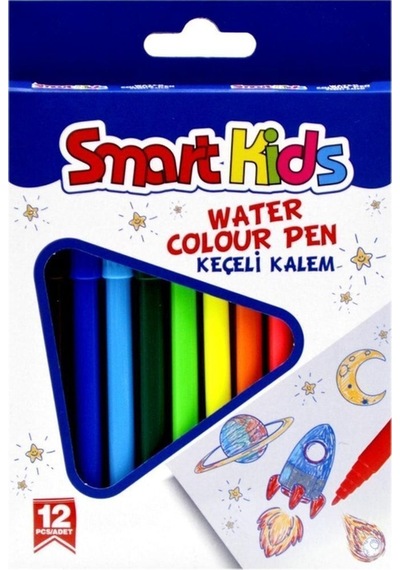 Pastel Boya Kalemi 12'li + Kuru Boya Kalemi 12'li + Keçeli Boya Kalemi 12'li