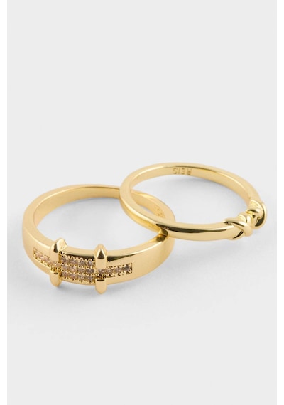 Defacto Reis X DeFacto 2'li Gold Yüzük G4215AXNS